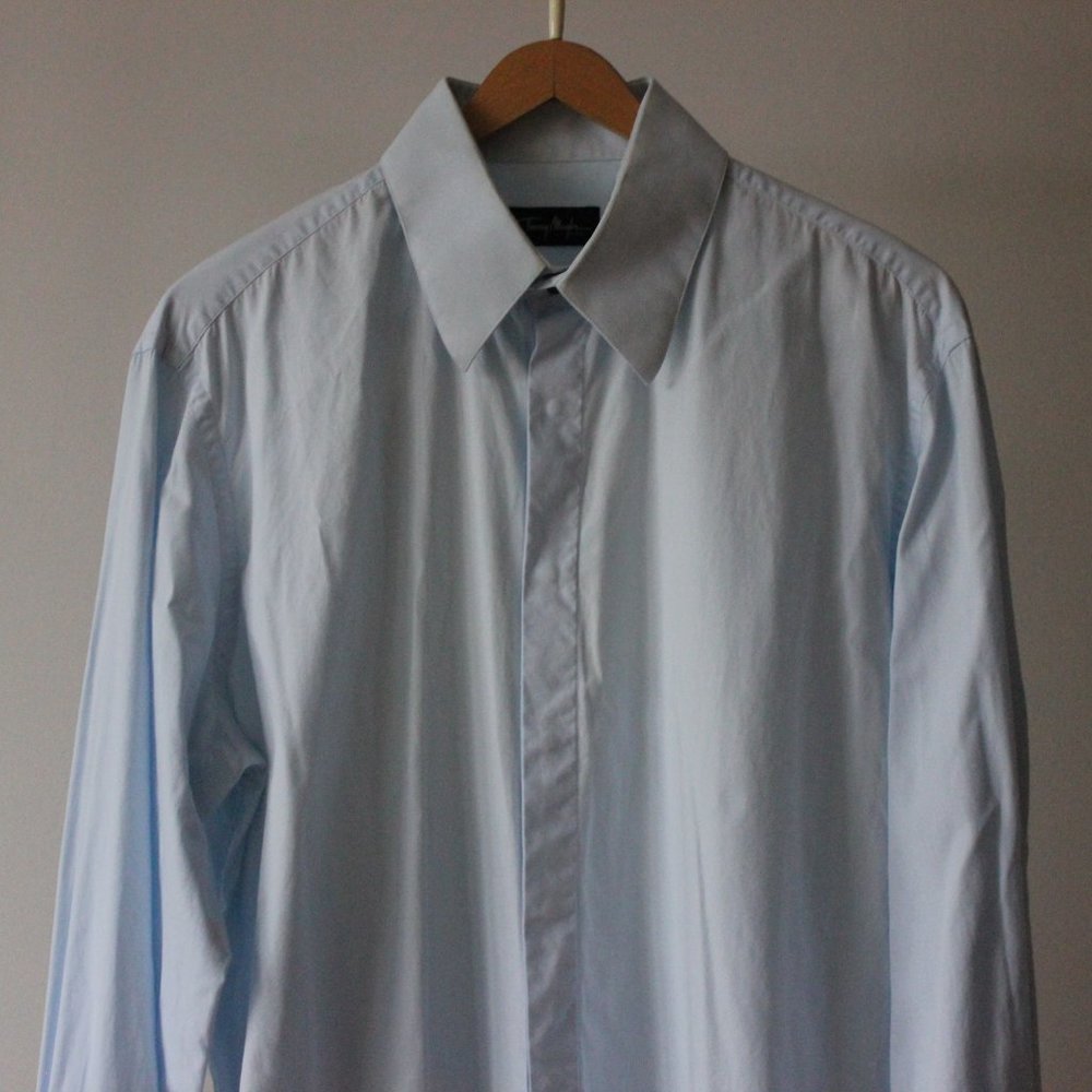 Thierry Mugler Paris Blue Shirt Size 43